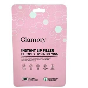 Glamory Instant Lip Filler Plumped Lips in 30 Minutes 2 Pair Masks NEW